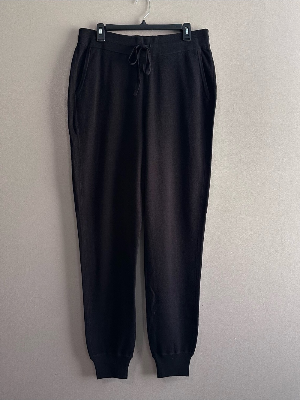 Soft by Naadam Black Cotton Cashmere Blend Jogger Loungewear Pants Womens Medium